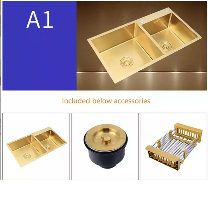 gold double kitchen sink (2)