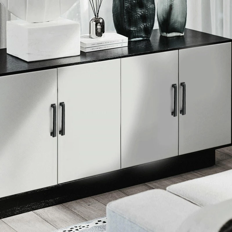 simple modern thin zinc alloy cabinet handles (3)