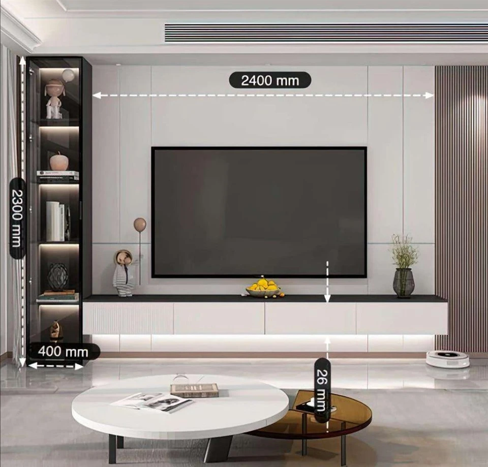 Diseño del gabinete de pared de TV
